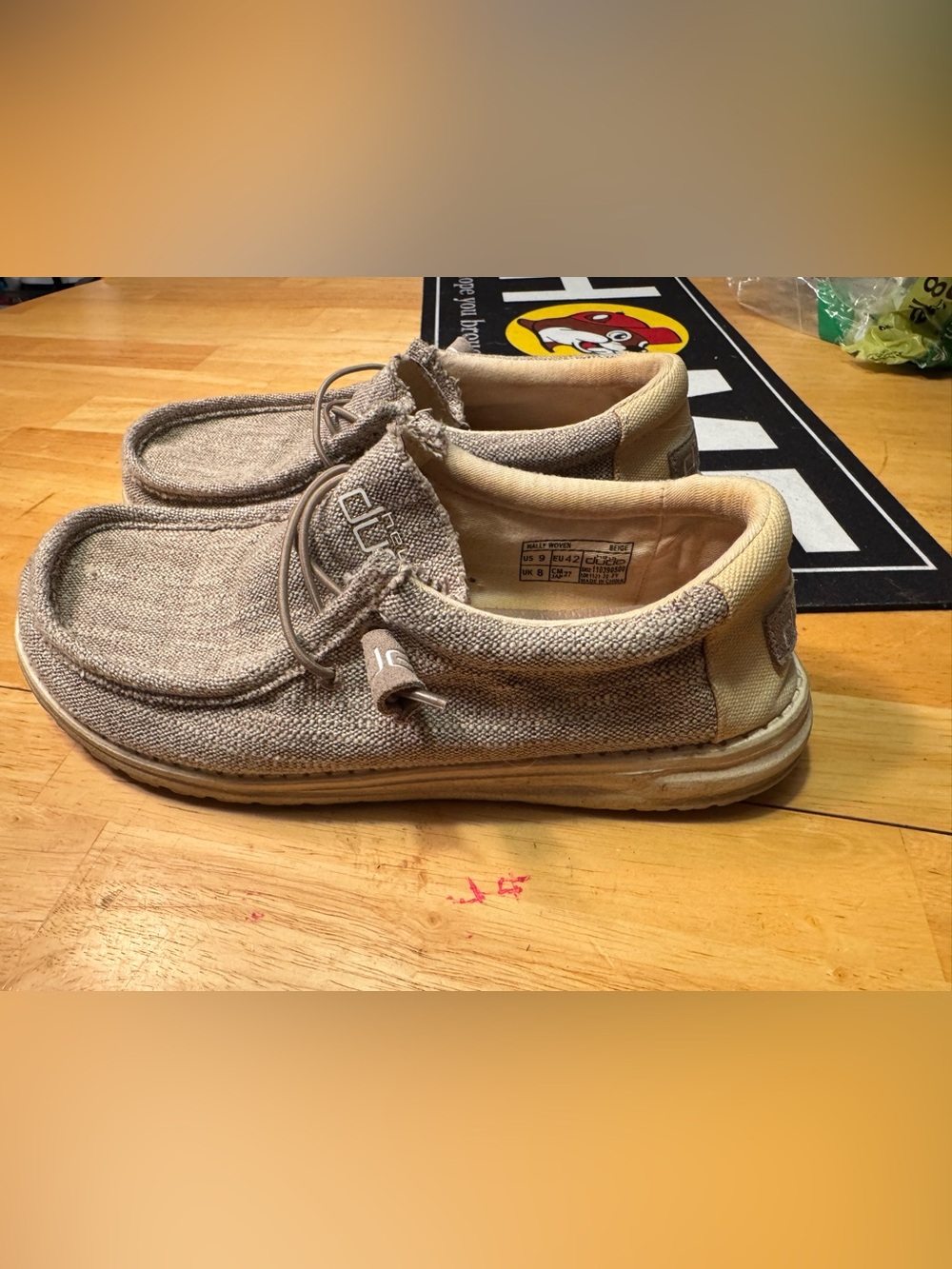 Hey Dude Wally Yarn Slip-On Shoes - Beige